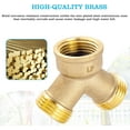 thumbnail image 4 of CHL-Solid Brass Lead-Free Body Backyard 2 Way Y Valve Garden Hose Connector MHT 3/4 Inch Thread Splitter Adapter,2 Silicone Hose Washers&1 Gasket with Screen&Teflon Tape, 4 of 4