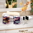 thumbnail image 6 of 4 Pack Bathroom Canisters Transparent Storage Jar for Cotton Ball, Swab, Floss Floating Bubbles Pattern, 6 of 7