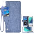 thumbnail image 1 of Compatible avec Google Pixel 1 TG Étui Portefeuille en Cuir à Rabat Porte-Cartes Support Accessoires pour Cellulaire Porte-Monnaie Fente pour Pièce d'Identité de Crédit Étuis de Téléphone pour Pixel1 Femmes Hommes Bleu, 1 of 5