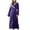 Purple, variant on ShomPort Fleece Womens Bathrobe, Women's Full Length Robes, Warm Thick Collared and Belted