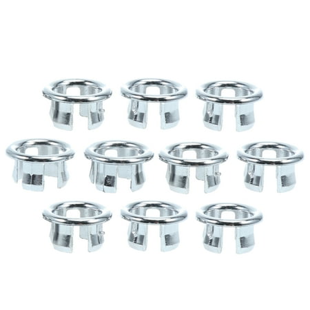 

10pcs Kitchen Bathroom Basin Trim Bath Sink Hole Round Overflow Drain Cap Cover Overflow Ring (Hollow Ring)