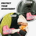 thumbnail image 4 of Pofeuu Gold Pineapple Print 2 Pack PU Leather Kick Mat Back Seat Protector, Universal Car Seat Back Organizer, Waterproof Backseat Protector For Most Car, 4 of 8