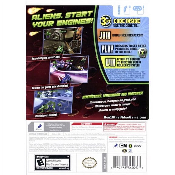 Pre-Owned Ben 10 Galactic Racing - Nintendo Wii