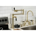 thumbnail image 3 of Kingston Brass KS4707PKL Duchess Deck Mount Pot Filler Faucet, Brushed Brass, 3 of 7