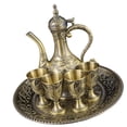 thumbnail image 2 of Kit de tetera de vino, decoración Retro, cafetera de lujo, juego de té para mesa de comedor, dormitorio de vacaciones, sala de estar, regalo de boda Bronce, 2 of 9