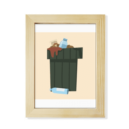 Trash Picture Frame Dustbin Waste Recovery Garbage Can Desktop Adorn Photo Frame Display ...