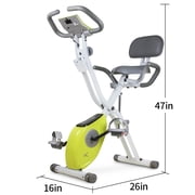 leikefitness LEIKE X Bike Ultra-Quiet Folding Exercise Bike, Magnetic Upright Bicycle with Heart Rate,LCD Monitor and easy to assemble