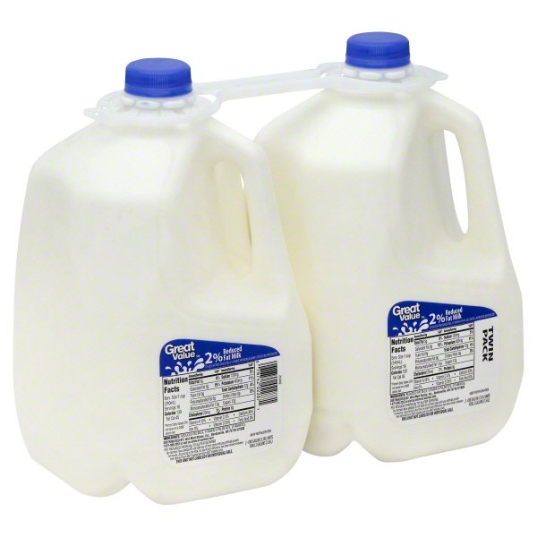 Great Value 2 Milk, 2 ct, 256 oz