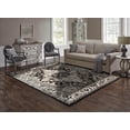 thumbnail image 2 of LBaiet 5' x 7' Black and Beige Traditional Power Loomed Rectangular Area Throw Rug, 2 of 7
