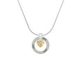 thumbnail image 2 of Delight Jewelry Goldtone Crystal Heart Joy Ring Charm Necklace, 18", 2 of 4