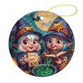 thumbnail image 1 of Ornament Fall Happy Halloween Keepsake Ceramic Ornament Halloween Gnomes Humor Spooky Christmas Xmas Tree Ornament Decoration Hanging Pendant Decor Xmas Gift Holiday Present Idea, 1 of 1