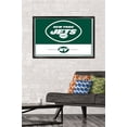thumbnail image 2 of New York Jets 35.75'' x 24.25'' Framed Leagues Logo Poster, 2 of 3