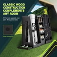 thumbnail image 6 of Golf Bag Organizer Storage Rack, Premium Wooden 2 Golf Bags Rack with Drawer, Easy to Assemble Golf Club Stand/Holder Suitable for Garage Home Simulator and Office, Black, 6 of 7
