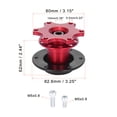 thumbnail image 3 of Unique Bargains Universal 6 Hole Car Steering Wheel Hub Adapter Quick Release Boss Kit Red Aluminium Alloy, 3 of 7