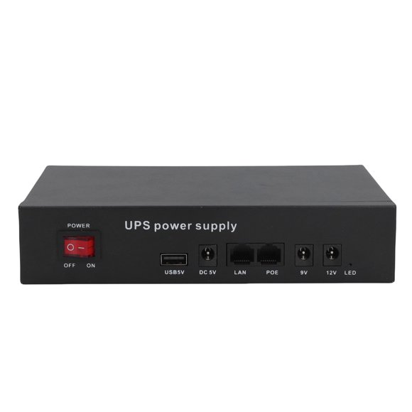 UPS Battery Backup 12000mAh DC5V 9V 12V POE 24V Output Uninterruptible WiFi Connection 6 Hours Backup Compact UPS Battery Backup Multi Device Compatible
