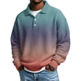 thumbnail image 1 of Hombres de Manga Larga de los Hombres de la Época de la Moda Imprimir Casual Botón de Color Sólido Cuello de Vuelta Camisa de Manga Larga con Nylon Suave Spandex, Top Transpirable, 1 of 2