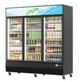 thumbnail image 2 of Commercial Refrigerator, 46 Cu. Ft Merchandiser Refrigerator with LED Light Box, Merchandiser Display Beverage Fridge 3-Door Upright Display Fridge, Swing Glass Door Display Fridge, 15 Adjustable Shel, 2 of 7