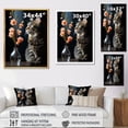 thumbnail image 4 of Designart "Feline Gaze III" Animals Floater Framed Canvas Print, 4 of 7