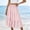 Pink, variant on Women's Casual Elastic Waist Plaid Skirt Gingham Swing Pleated Midi Long Skirt