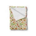 thumbnail image 2 of Spring Soft Flannel Fleece Throw Blanket, Jolly Smiling Cartoon Caterpillar and Ants Concept with Spring Flowers and Leaves, Cozy Plush for Indoor and Outdoor Use, 70" x 90", Multicolor, by Ambesonne, 2 of 6