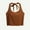 Brown, variant on Women's Seamless Wireless Padded Bralette with Chest Pads, Halter Neck Strapless Tube Top for Daily Wear, Yoga, Comfortable Charming Undershirt
