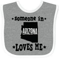 thumbnail image 3 of Inktastic Arizona Someone Loves Me Boys or Girls Baby Bib, 3 of 4