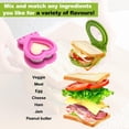 thumbnail image 4 of ABCISI Uncrustable Sandwich Cutter and Sealer, 2-Pack Crustless Sandwich Maker for Kids Breakfast and Lunch, Effortless Kitchen Press Molds, Circle & Heart Shape, 4 of 7