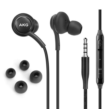 OEM UrbanX Corded Stereo Headphones for Meizu Zero - AKG Tuned - with Microphone and Volume Buttons - Black (US Version With Warranty)