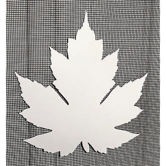 DCentral Maple Leaf Flexible Screen Magnet Double-Sided. Bright White-Easier to See Day & Night. Decorative. Helps to Stop Walking into Screens, Covers Small Tears in Screens Size 5" x 5.5"