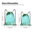 thumbnail image 2 of Xecao Tropical Pineapple Pattern Sports Drawstring Backpack - String Swim Gym Bag with Wet Proof Pocket for Women&Men-Small, 2 of 6