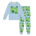 thumbnail image 4 of 67 Six Seven Letter Outfits Set For Kids Outfits Set Casual Girls 67 Doodle Print Long Sleeve Homewear Soft Two Piece Sleepwear Light Blue 6-7 Years, 4 of 9