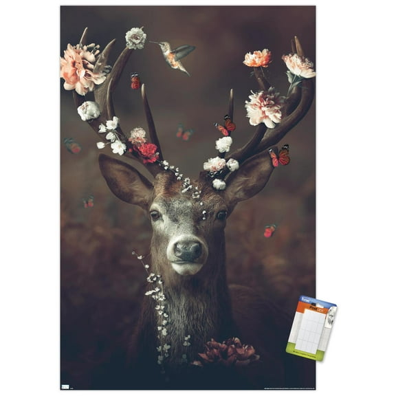 Reinders - Fauna Flora Deer Wall Poster, 22.375" x 34"
