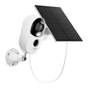 TIEJUS Q6 2K Video Surveillance Camera with 3 MP, Solar Panel,Battery Power,Outdoor Security camera, White, 1
