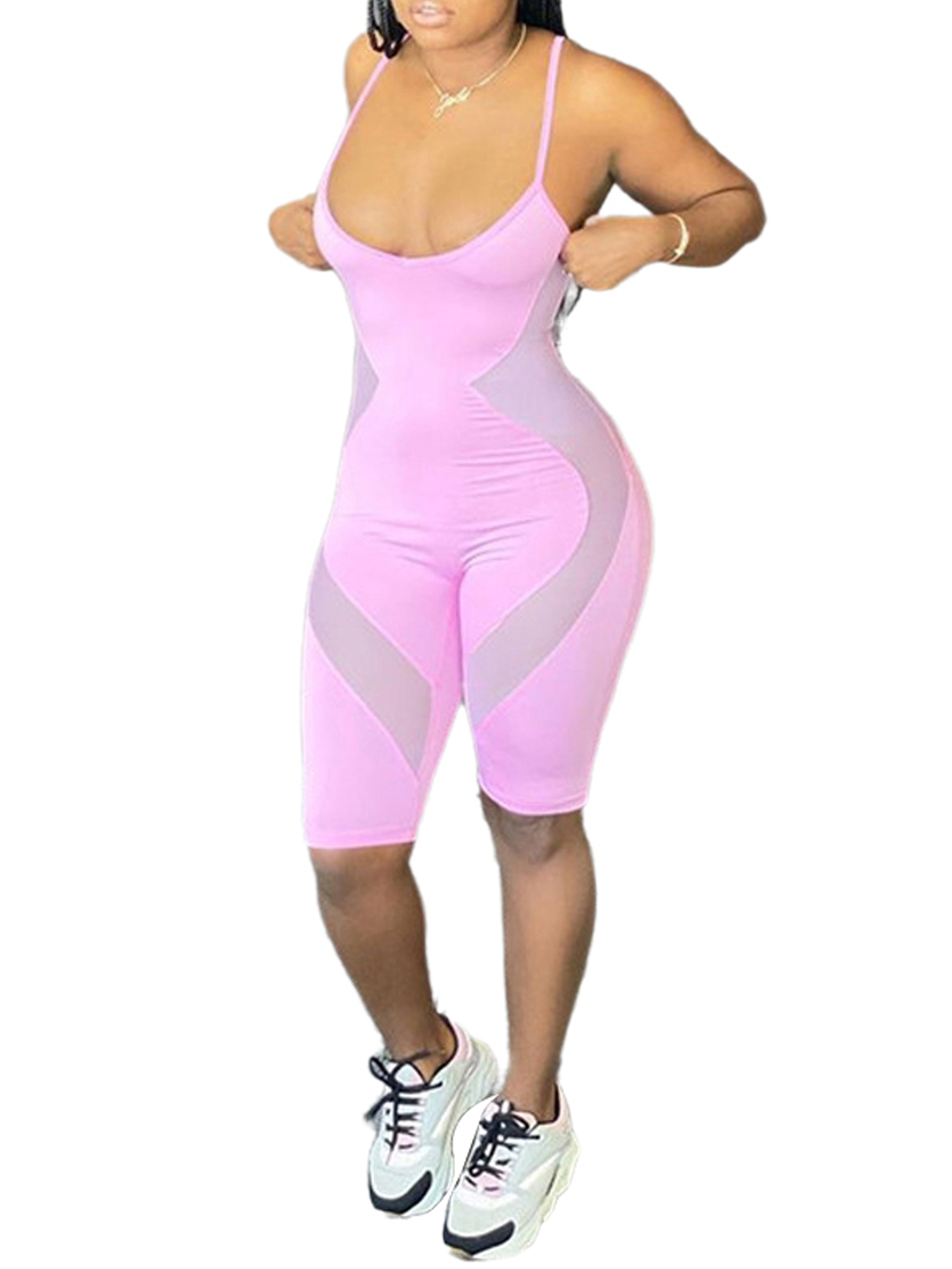 women's mesh jumpsuit