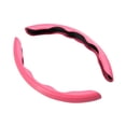 thumbnail image 1 of Funda para volante de coche de fibra de carbono, ajuste universal, 38 cm, segmentada, 2 unidades Rosa, 1 of 9