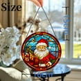 thumbnail image 3 of Merry Christmas Santa Stained Glass Suncatcher Handmade Window Hangings Colored Glass Suncatcher Crafts Kits for Indoor Garden Christmas Decoration 16x16cm(3), 3 of 7