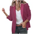 thumbnail image 2 of Aboser Casual Blazers for Women Work Office Blazer Jackets Lapel Open Front Cardigan Long Sleeve Business Suit Jacket Plus Size Fashion Blazers, 2 of 5