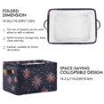 thumbnail image 2 of Yayeee 2 Pack Canvas Storage Basket with Handles for Shelves Fabric Bins Closet Organizer, Red and White Fireworks Pattern, 2 of 8