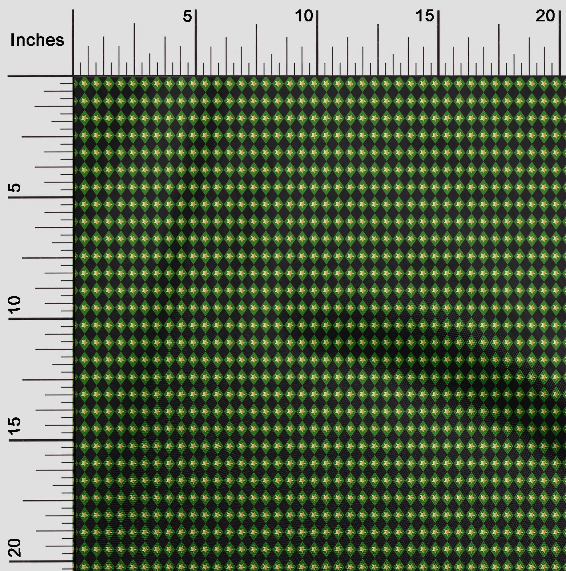 oneOone Cotton Jersey Black Fabric Christmas Sewing Material Print Fabric By The Yard 58 Inch Wide