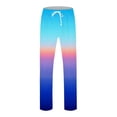 thumbnail image 3 of toraway Summer Stretch Casual Pants Men Zipper Pockets Mens Spring and Summer Seasons Fashion Casual Digital 3D Printing Gradient Color Casual Pants Pants L, 3 of 4