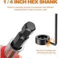 thumbnail image 3 of Magnetic Bit Holder, 1/4" 60mm Impact Driver Bit Holder, 4 Pieces Hex Shank Magnetic Screwdriver Bit Holder, Magnetic Screwdriver, 3 of 4