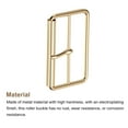 thumbnail image 4 of 8Pack Metal Roller Buckles, 50mm (2") Triglides Slider Movable Bar Strap Adjuster Rectangle Keeper (Gold Tone), 4 of 6