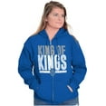 thumbnail image 4 of King of Kings Jesus Christ Believer Zip Up Hoodie Men's Women's Brisco Brands S, 4 of 6