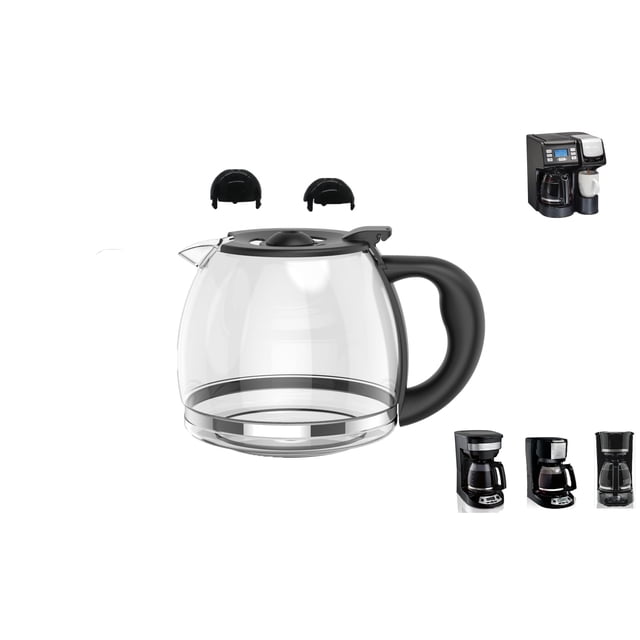Jarra de vidrio de repuesto para cafetera Hamilton Beach de 1,8 litros para 12 tazas