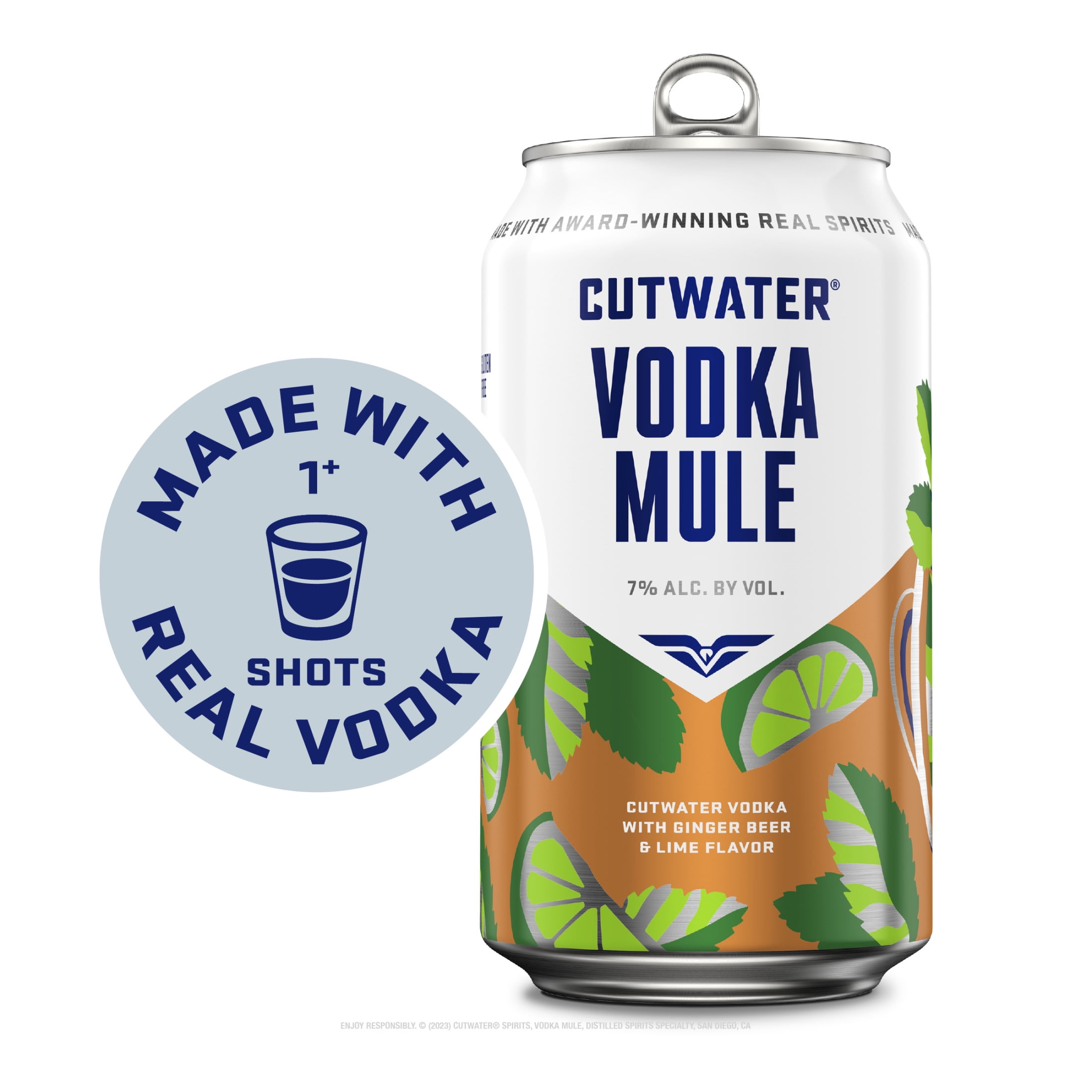 Cutwater Spirits Vodka Mule, 4 pack 12 fl. oz. Aluminum Cans, 7% ABV