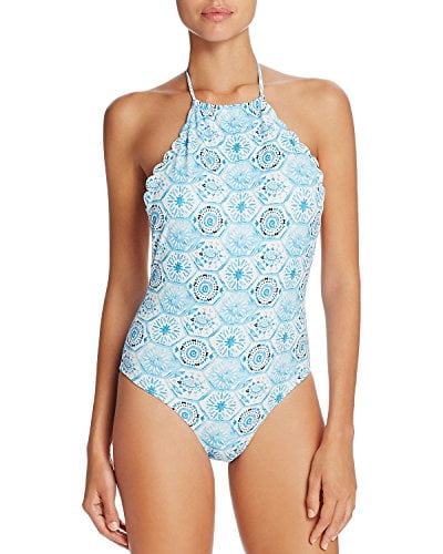 scalloped edge one piece bathing suit