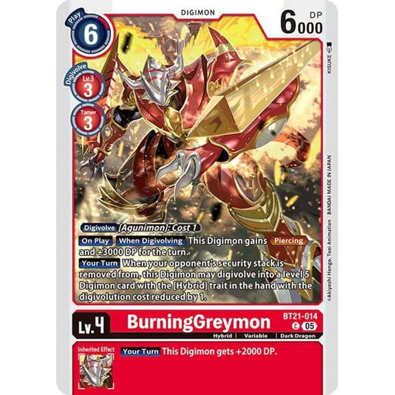 Digimon World Convergence Common BurningGreymon BT21-014