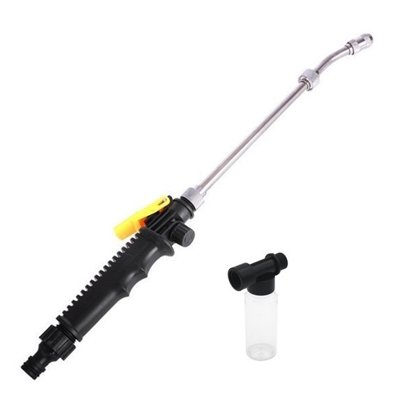 Fiudx Hidrolimpiadora, Boquilla Metálica 2 En 1, Rociador de Agua Ajustable, Compatible con Mangueras Estándar, Apta para Madera, Hormigón y Limpieza de Vehículos, Manguera Desmontable, Incluye Depós