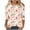#1-White, variant on Womens Summer Tops,Womens Plus Size Blouse Fashion Printed T-shirt 3/4 Sleeves Blouse Round Neck Casual Tops