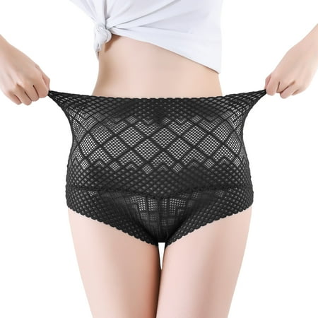 

ZMHEGW 12 Packs Womens Underwear Tummy Control Lace Solid Color High Elastic High Retraction Boxer Hollow Out Skin Refreshing Breathable Panties